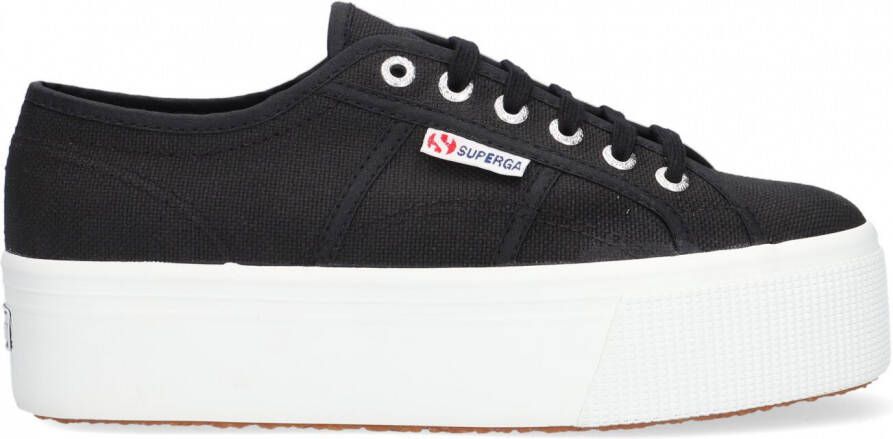 Superga Zwarte 2790 Cotw Line Up And Down Lage Sneakers