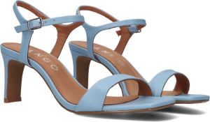 Tango | Ava 7 d blue leather sandal covered heel sole