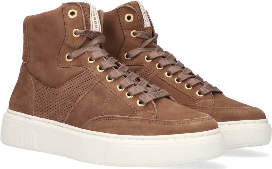 Tango | Alex 12 b brown kid suede sneaker bone white sole