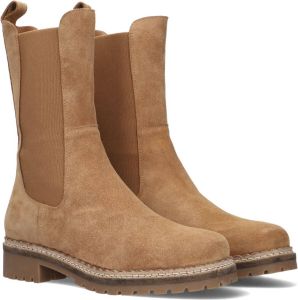 Tango | Julie 8 j soft camel suede high chelsea boot natural sole