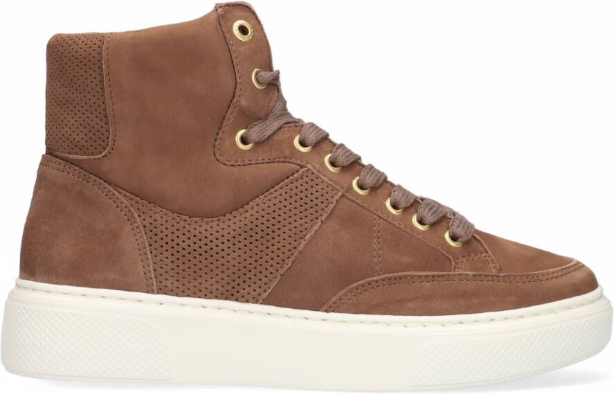 Tango | Alex 12 b brown kid suede sneaker bone white sole