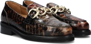 Chain Detail bruin Tinten Pleun Fat 4 Loafers Instappers Dames Cognac