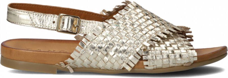 Tango | Mila 33 a platino gold cross sandal cognac sole - Foto 2