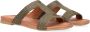 Vlechtwerk Mila 517 Slippers Dames Groen - Thumbnail 1