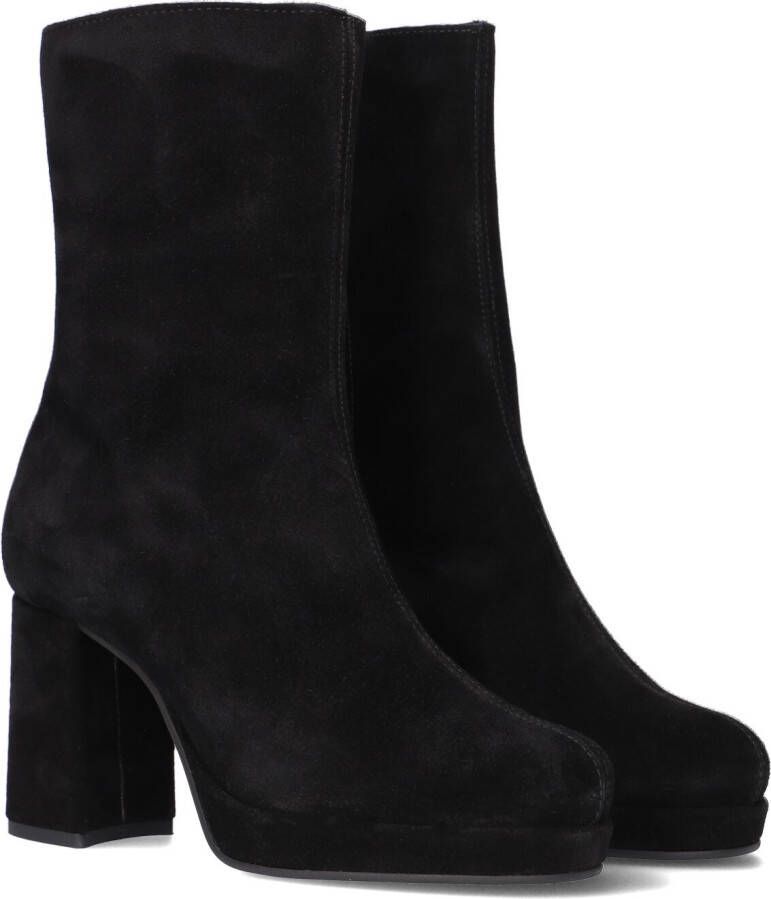 Tango | Nadine 5 f black suede boot covered heel - Schoenen.nl