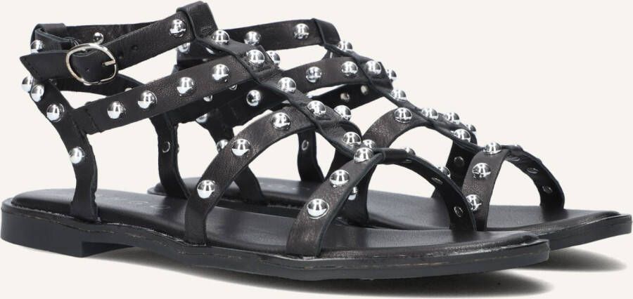 Tango | Mila 32 b black straps sandal studs black sole+studs