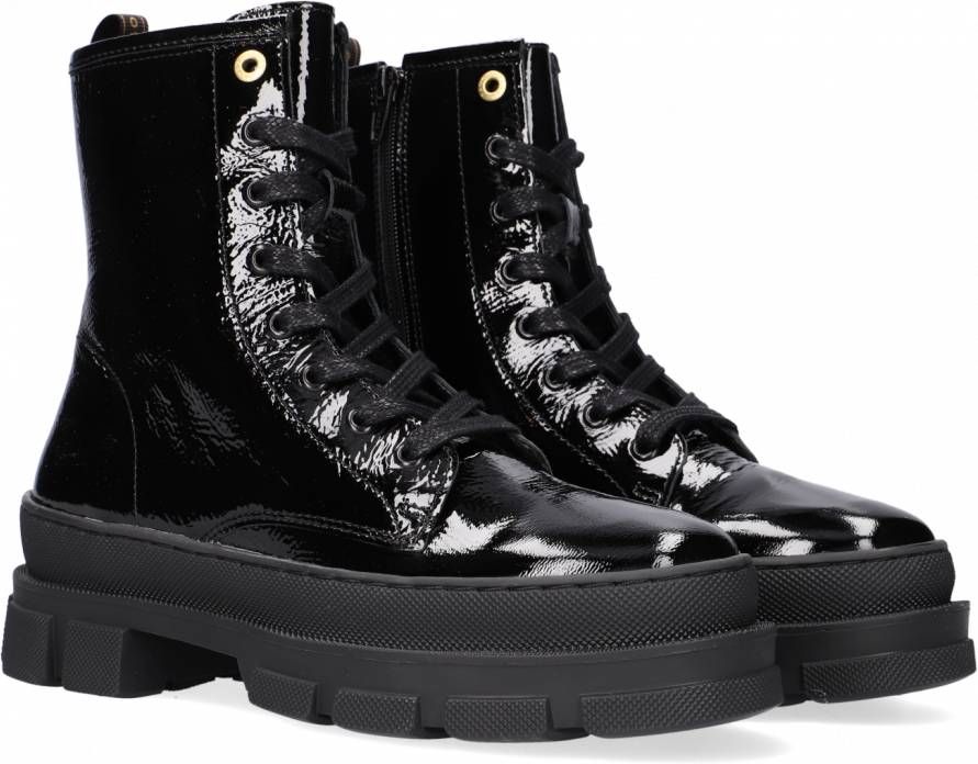 Tango | Romy welt new 2 b black patent leather biker boot black sole