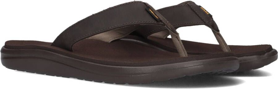 Teva Voya Flip Leather teenslippers heren donker bruin