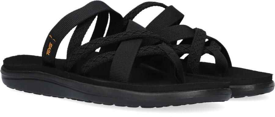 Teva Dames Sandalen met Gekruiste Textielbandjes Black Dames