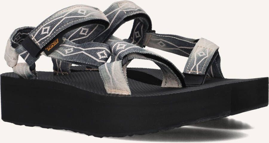 Teva Zwarte Flatform Sandalen voor Zonnige Dagen