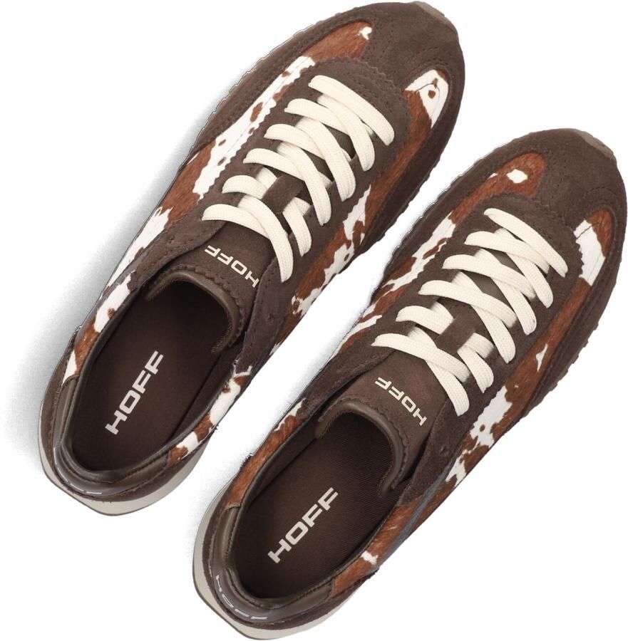 THE HOFF BRAND Lage Sneakers Dames Bridge Mkii Print Suède Bruin - Foto 2
