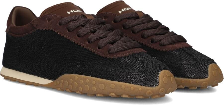 THE HOFF BRAND Lage Sneakers Dames Bridge Sequins Textiel Bruin