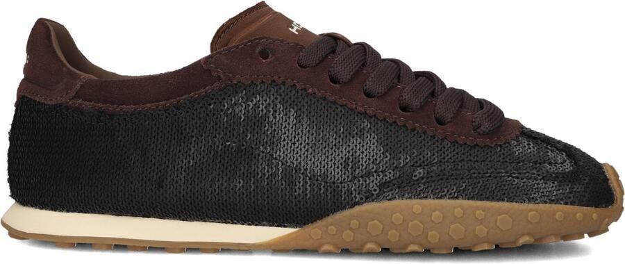 THE HOFF BRAND Lage Sneakers Dames Bridge Sequins Textiel Bruin