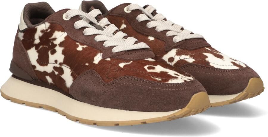THE HOFF BRAND Lage Sneakers Dames City Print Suède Bruin
