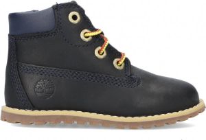 Timberland Blauwe Veterboots Pokey Pine 6in Boot Kids
