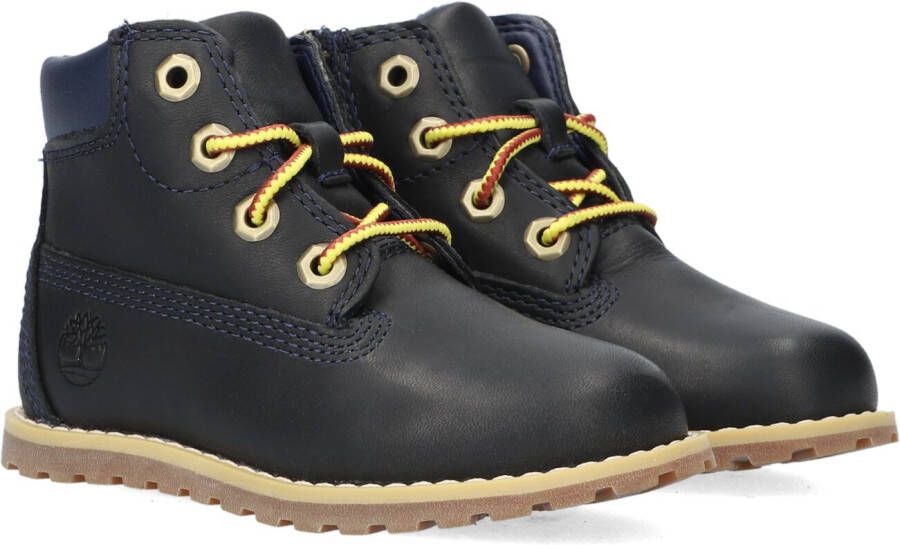 Timberland leren veterboots donkerblauw Leer Effen 23