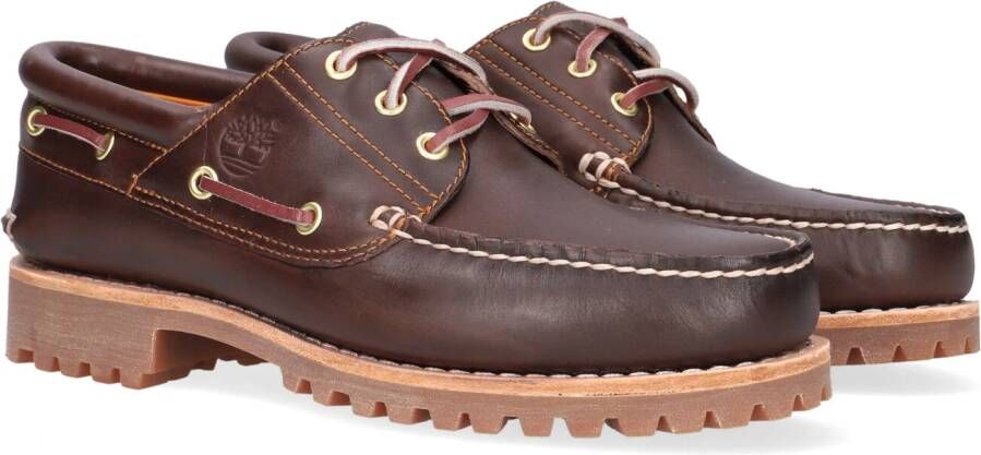 TIMBERLAND Veterschoenen Heren Authentics 3 Eye Classic Lug Maat: 45 Materiaal: Leer Kleur: Bruin
