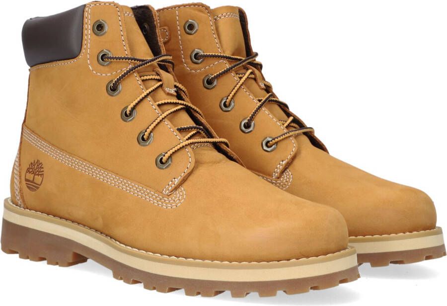 Courma Kid Traditional 6 Inch Veterboots Laarzen Met Veters Jongens Camel - Schoenen.nl