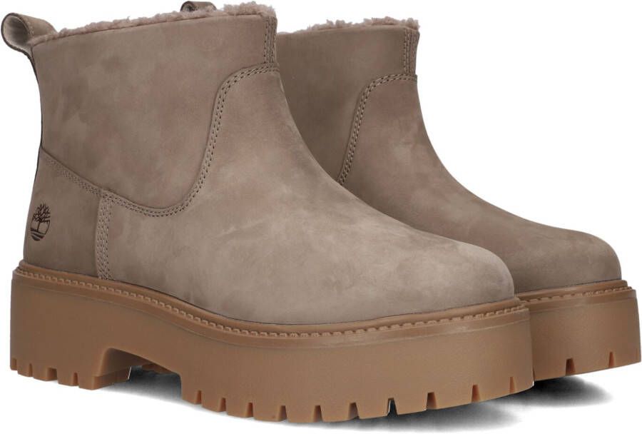 Timberland Taupe Enkellaarsjes voor Stijlvolle Herfst Beige Dames