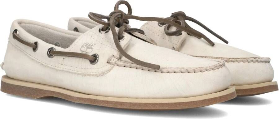 TIMBERLAND Mocassins Heren Classic Boat Heren Maat: 43 Materiaal: Leer Kleur: Wit