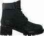 Timberland Zwarte Suède Veterschoen Blokhaklaarzen Black Dames - Thumbnail 1