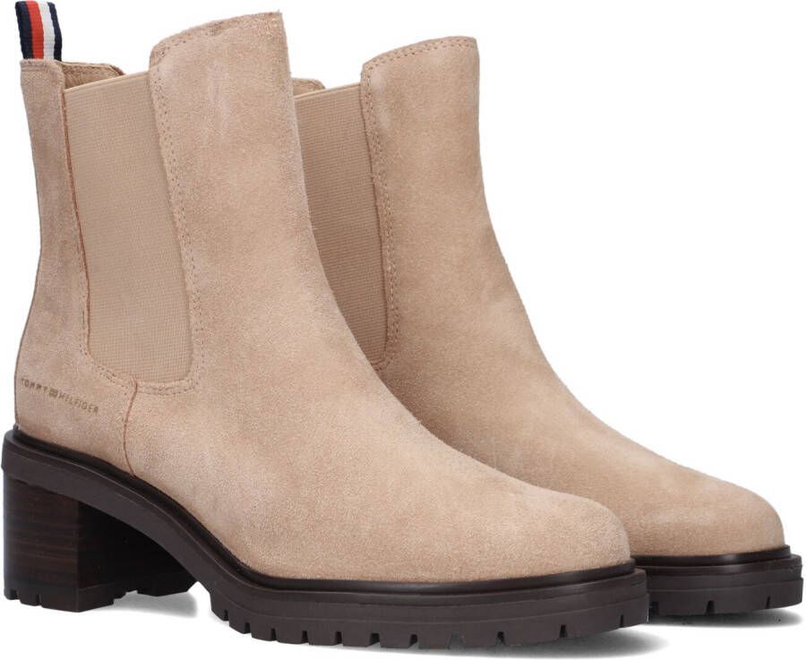 Tommy Hilfiger Beige Chelsea Boots Outdoor Chelsea Mid Heel Boot