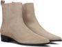 TOMMY HILFIGER Enkellaarsjes Dames Low Cowboy Flat Maat: 37 Materiaal: Suède Kleur: Beige - Thumbnail 1