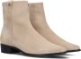 TOMMY HILFIGER Beige Enkellaarsjes Th Suede Pointy Zip Bootie - Thumbnail 1