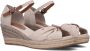 TOMMY HILFIGER Espadrilles Dames Basic Open Toe Mid Wedge Maat: 37 Materiaal: Textiel Kleur: Beige - Thumbnail 1