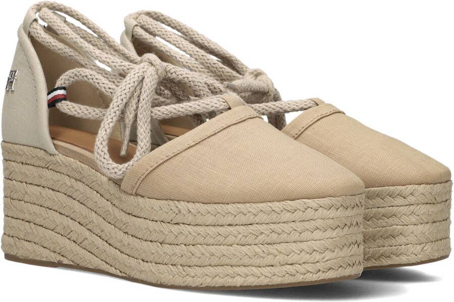 Tommy Hilfiger Beige Closed Toe Flatform Espadrilles Beige Dames