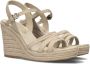 Bruin Tinten Essential Basic Wedge Espadrilles Met Sleehak Dames Beige - Thumbnail 1