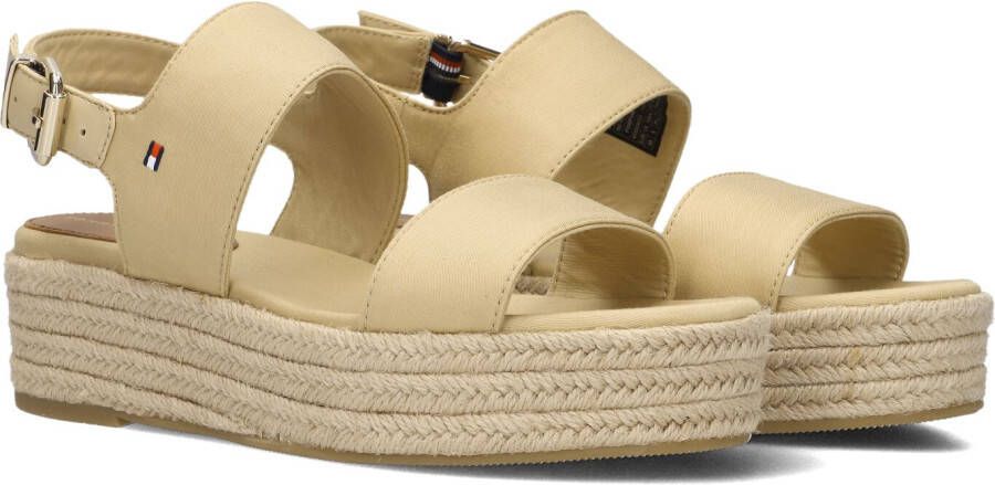 Tommy Hilfiger Beige Mid Wedge Espadrilles Sandal Beige Dames