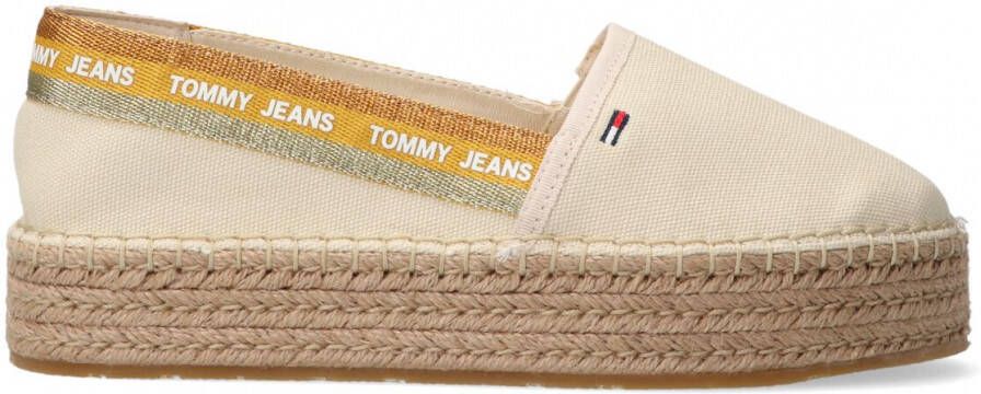 Tommy Hilfiger Tommy Jeans Flatform Espadrille Sandalen Touwzool gebroken wit