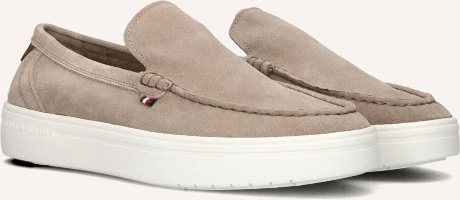 Tommy Hilfiger Instappers MODERN LIGHT HYBRID SUEDE LOAFER plateau instapschoen vrijetijdsschoen lage schoen met label