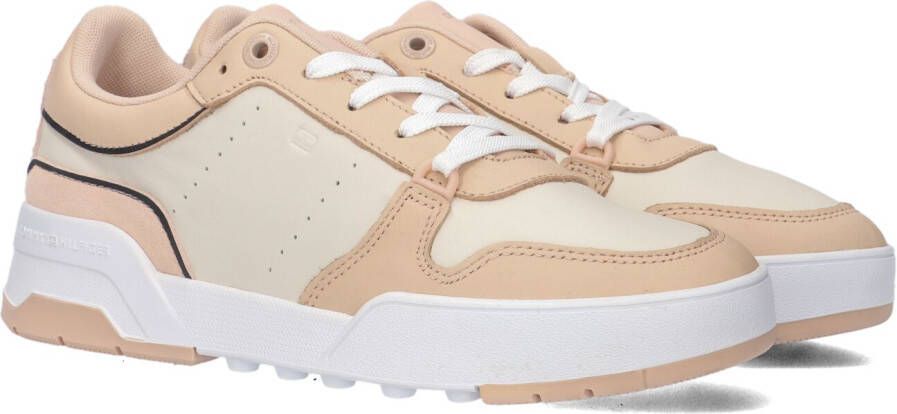 Tommy Hilfiger Beige Polyester Sneaker met Contrasterende Details Beige Dames