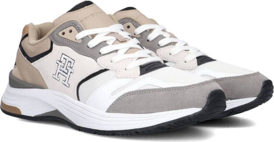 Veja Witte Leren Sneakers met Suède Inzetstukken Multicolor Dames