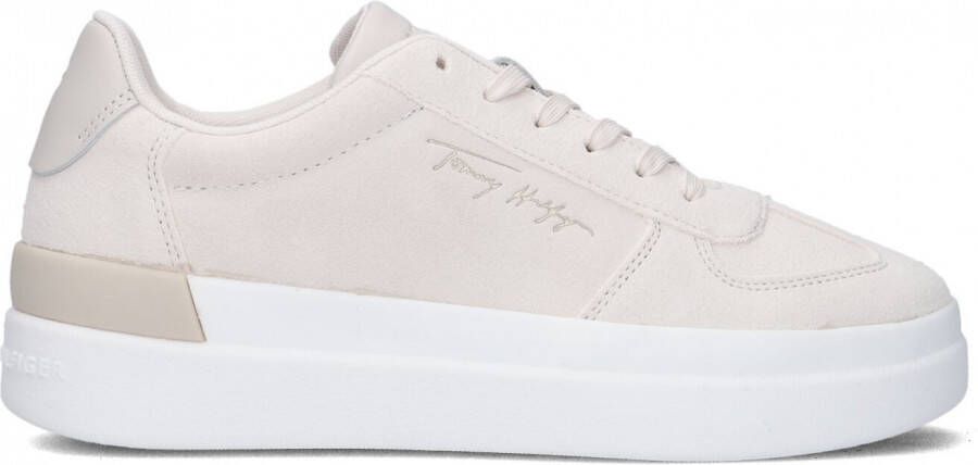 Tommy Hilfiger Beige Lage Sneakers Th Signature Suede