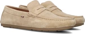 Tommy Hilfiger TH Heren Mocassin Casual Hilfiger Suede Driver Beige