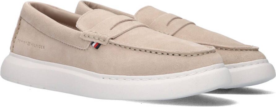 Bruin Tinten Tommy Hilfiger Hybrid Loafers Instappers Heren Beige