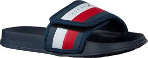 Tommy Hilfiger Blauwe Badslippers Maxi Velcro Pool Slide