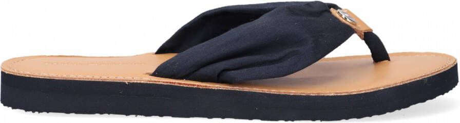 Tommy Hilfiger Teenslippers LEATHER FOOTBED BEACH SANDAL uitstekend geschikt voor strand en bad