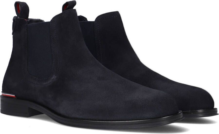 Tommy Hilfiger Blauwe Suède Chelsea Boots Core RWB Blue Heren