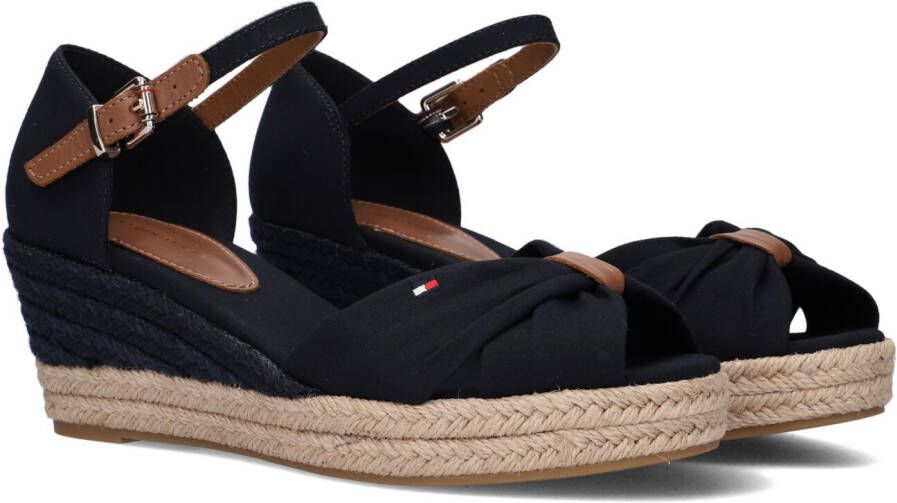 TOMMY HILFIGER Blauwe Espadrilles Basic Open Toe Mid Wedge