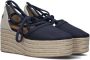 Tommy Hilfiger Espadrilles CLOSED TOE LINEN FLATFORM zomerschoen wig hak met mooie enkelveters - Thumbnail 1