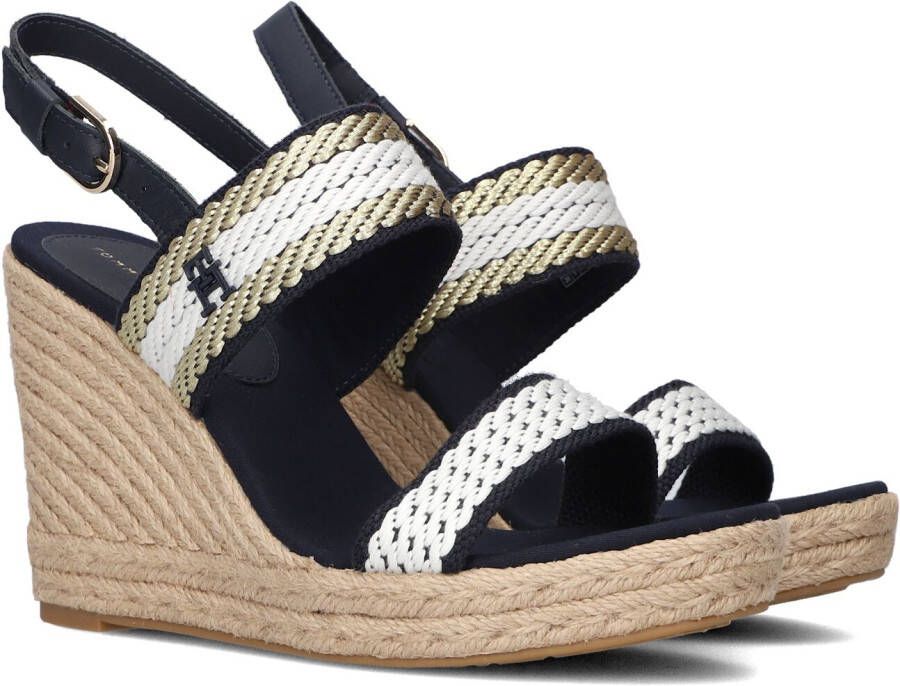 Tommy Hilfiger Blauwe Espadrilles Golden Webbing