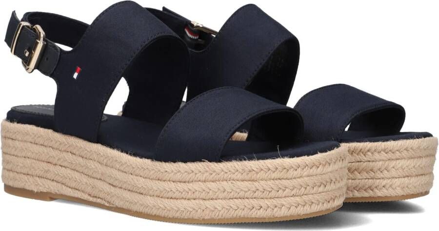 Tommy Hilfiger Sandalen MID WEDGE SANDAL zomerschoen sandaal met jute-beklede plateauhak