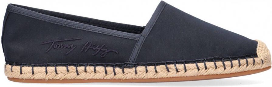 Tommy Hilfiger Espadrilles TH SIGNATURE ESPADRILLE in smalle schoenwijdte met logo opschrift opzij