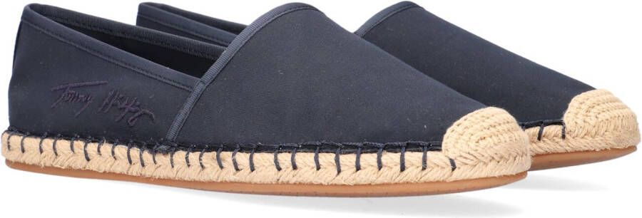 Tommy Hilfiger Espadrilles TH SIGNATURE ESPADRILLE in smalle schoenwijdte met logo opschrift opzij