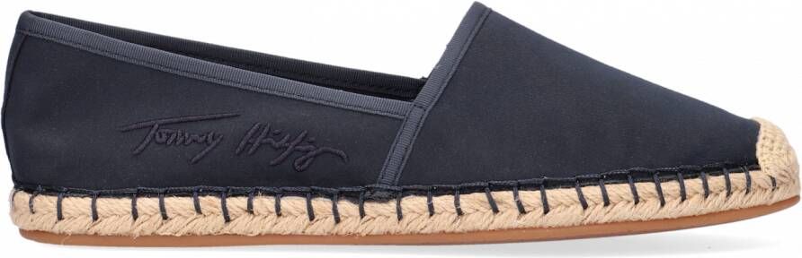 Tommy Hilfiger Espadrilles TH SIGNATURE ESPADRILLE in smalle schoenwijdte met logo opschrift opzij