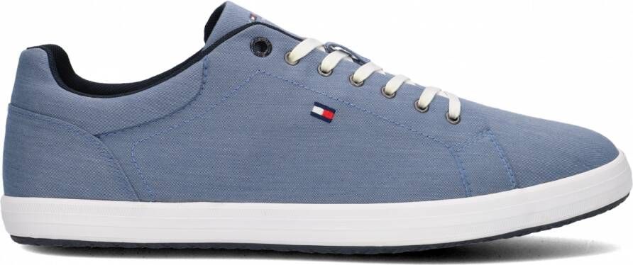 Tommy Hilfiger Blauwe Essential Chambray Vulc Lage Sneakers